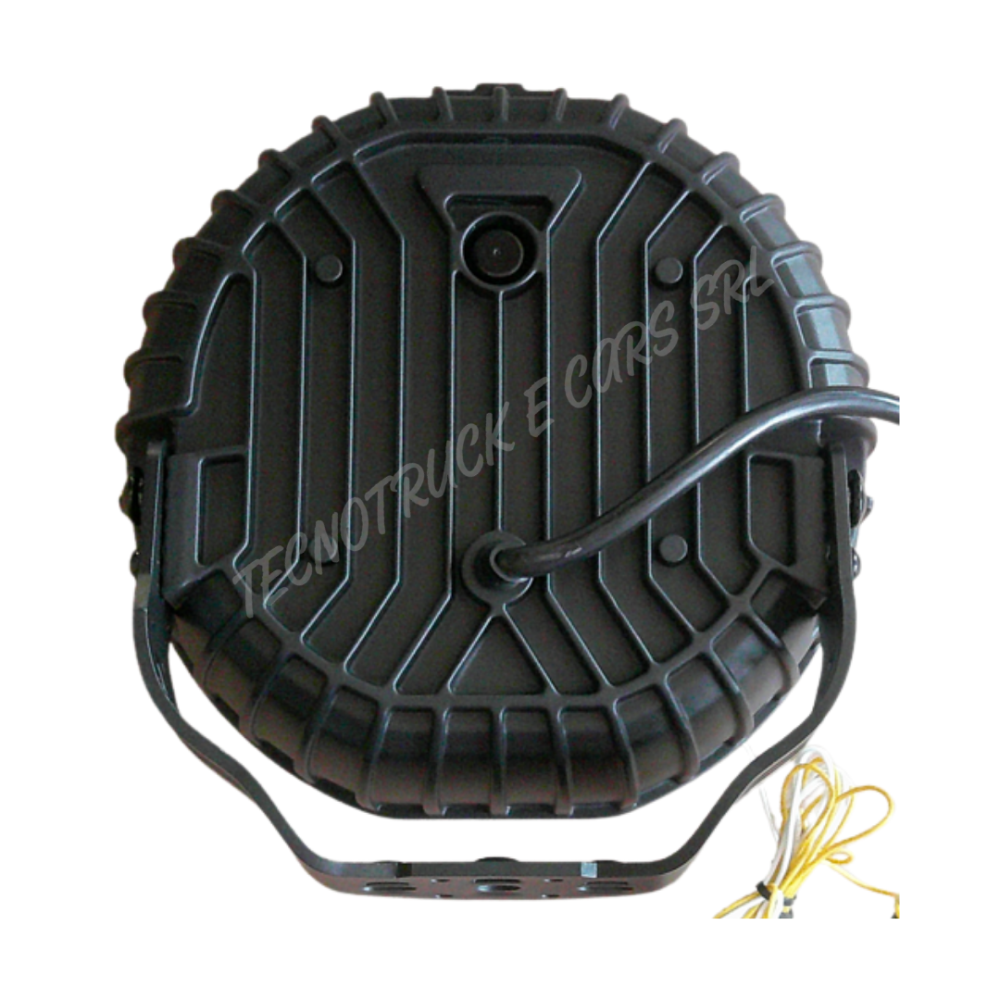 Fanale anteriore a led rotondo 12/24V con luce di posizione  bianca ed arancione ed abbagliante