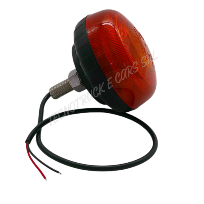 Faro rotante a led 12/24v ambra con attacco a vite 2