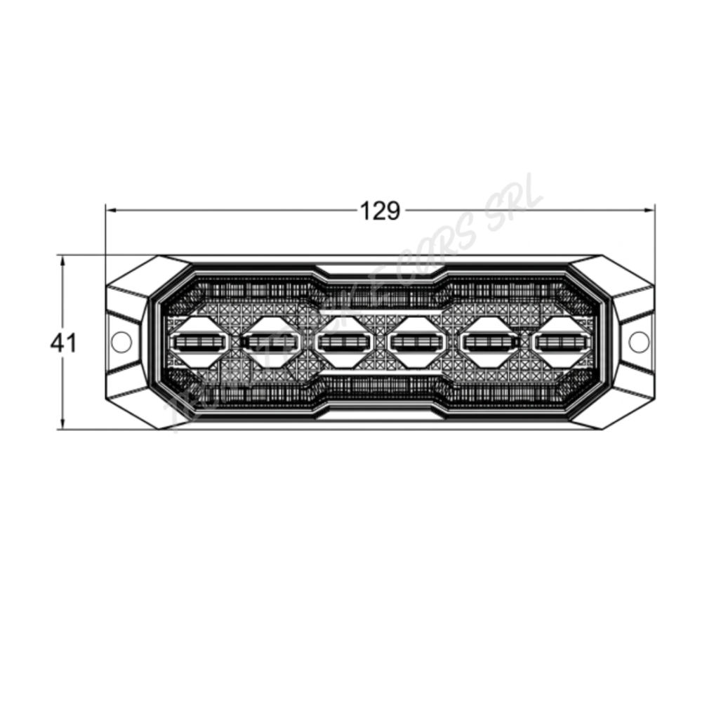 Fanale ingombro side-marker + luce strobo arancione