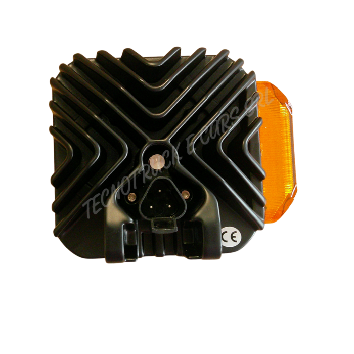 Kit fari lavoro a 16 led 5700K 4730 Lumen 10/30v quadrato con staffa e vite e inserto strobo laterale