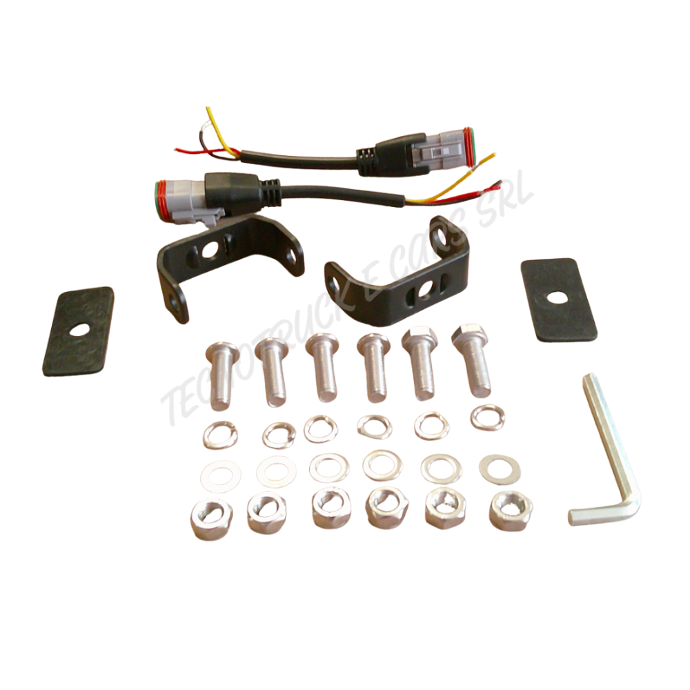 Kit fari lavoro a 16 led 5700K 4730 Lumen 10/30v quadrato con staffa e vite e inserto strobo laterale