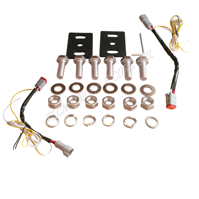 2 Fanali anteriori a led rotondi 9inch 12/24V con luce di posizione  bianca ed arancione ed abbagliante