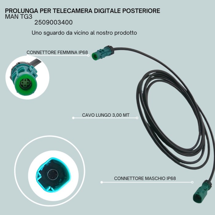 Prolunga per telecamera digitale posteriore